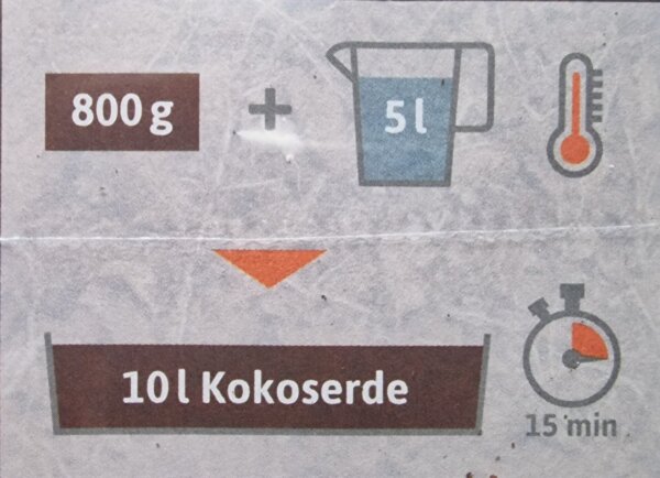 Kokoserde (800 g, ergibt 10 l) – Bild 2